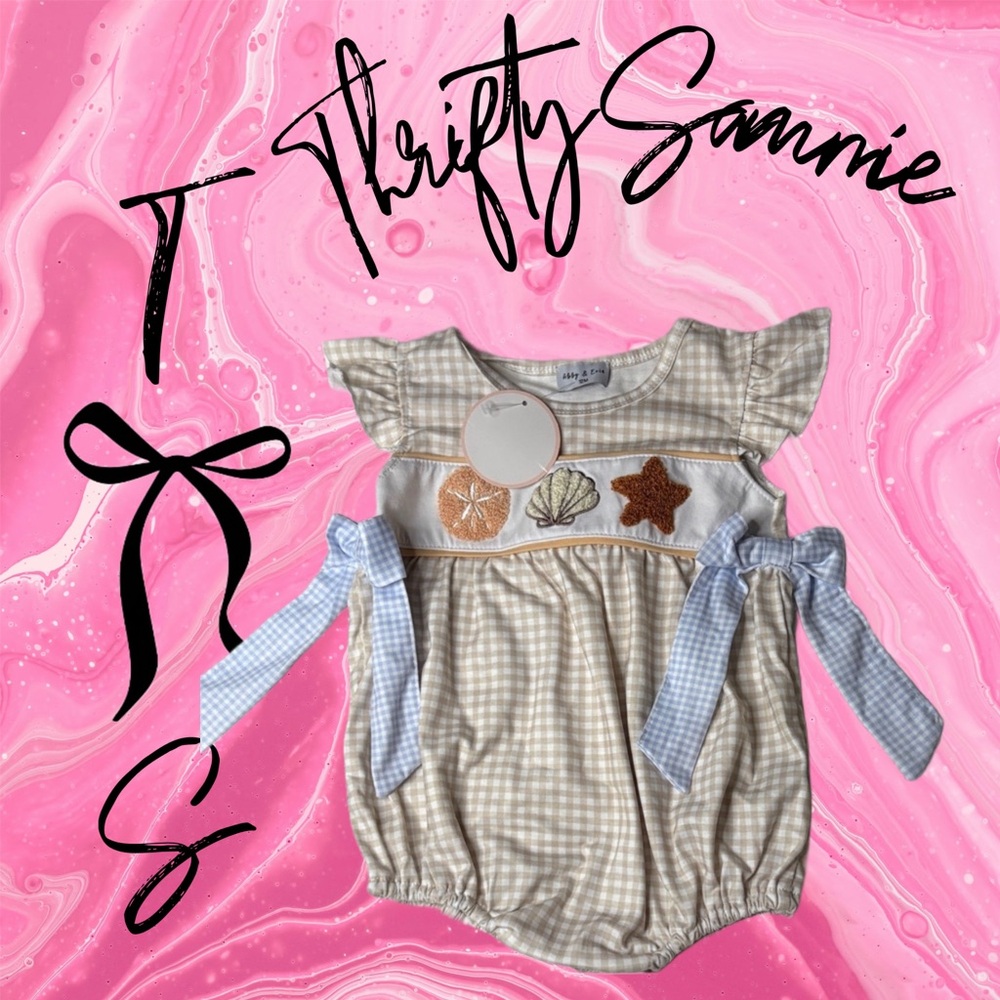 NWT 12M Abby and evie shellfish beach onsie